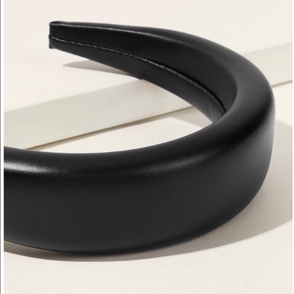 Faux leather headband - Picture 3 of 5